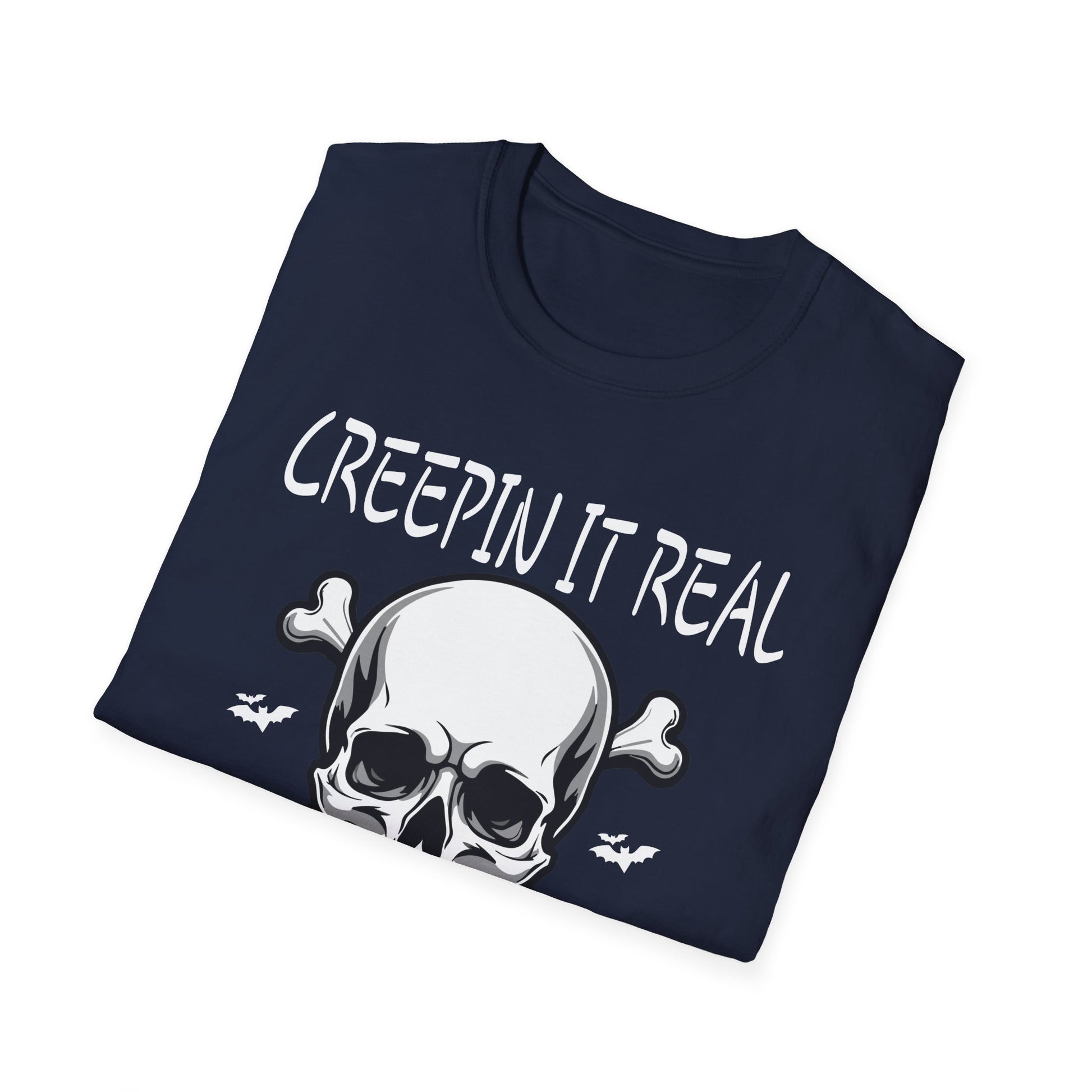 Creepin It Real_ Halloween Costume_ Halloween Pun TeeUnisex Softstyle T-Shirt