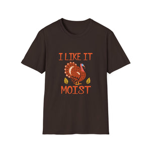 I Like It Moist Funny Thanksgiving Quote Thanksgiving T-Shirt-productor-mockup