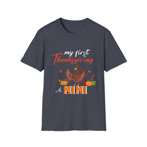 First Thanksgiving As Mimi Thanksgiving Turkey Family  Unisex T-Shirt