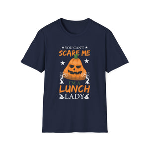 Lunch Lady Halloween T‑Shirt — “You Can’t Scare Me I’m a Lunch Lady” Jack‑O’Lantern Tee