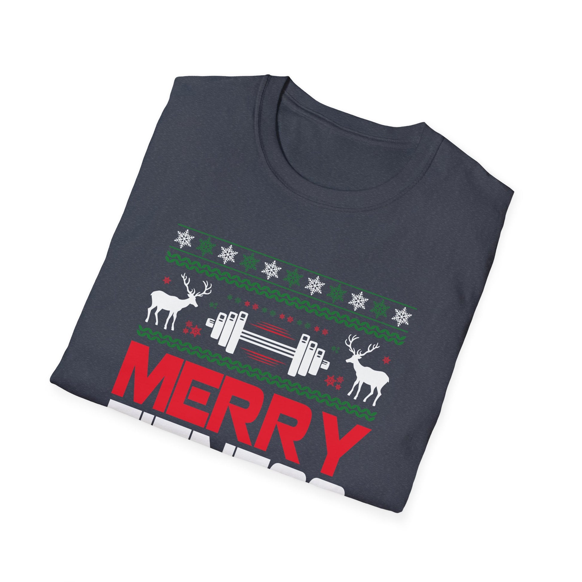 Christmas Gym Workout Ugly Christmas Merry Fitness Unisex T-Shirt