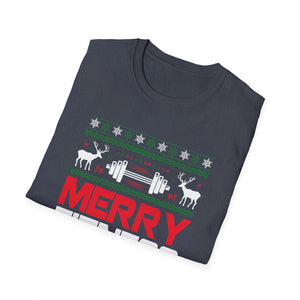 Christmas Gym Workout Ugly Christmas Merry Fitness Unisex T-Shirt