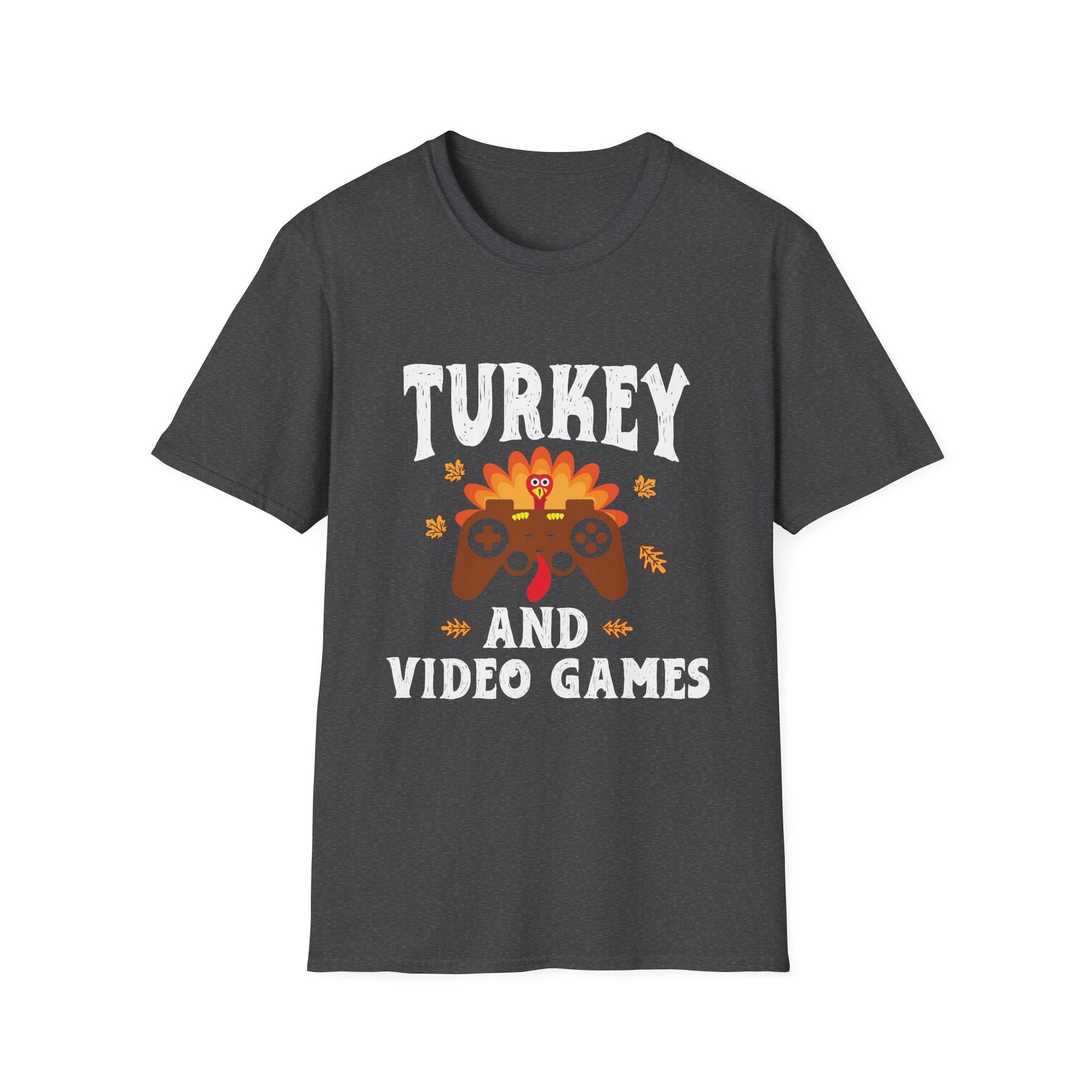 Turkey and Video Games T-Shirt — Funny Thanksgiving Gamer Tee