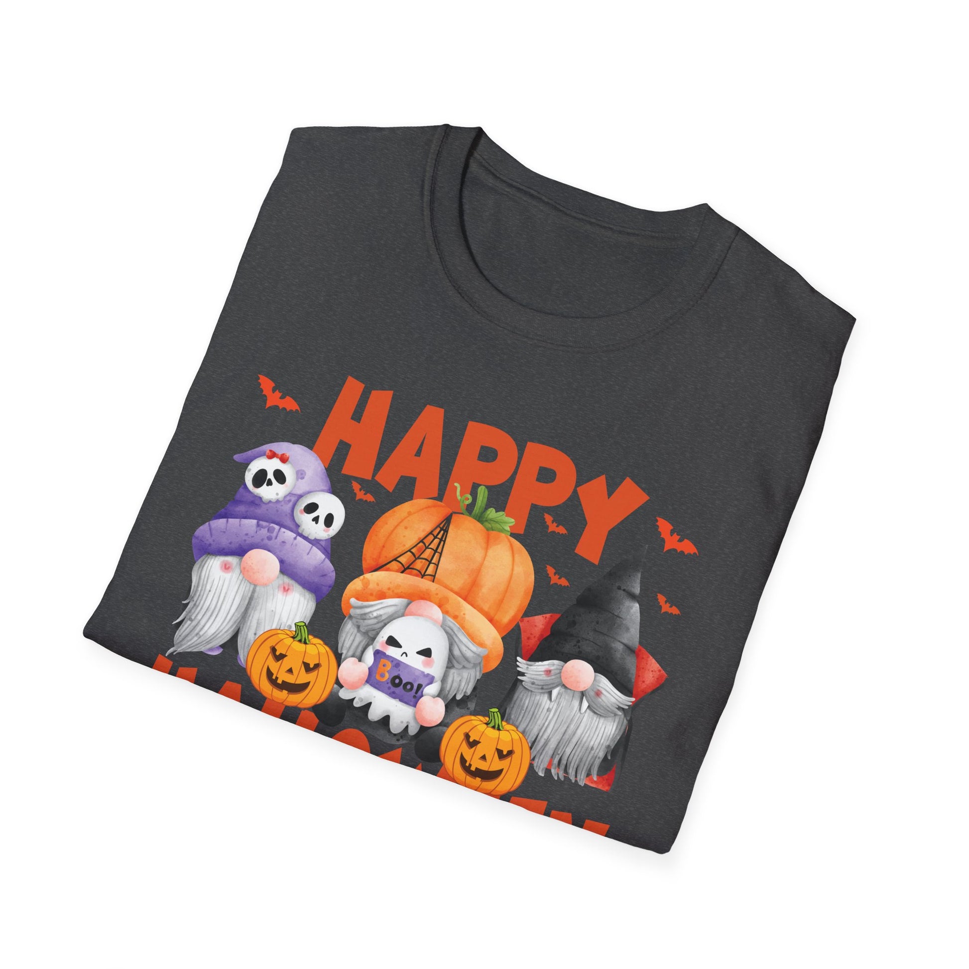Happy Halloween Puppies T-Shirt — Cute Dogs in Pumpkin & Ghost Costumes