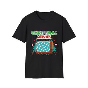 Christmas Movies T-Shirt — Retro TV Holiday Movie Night Tee