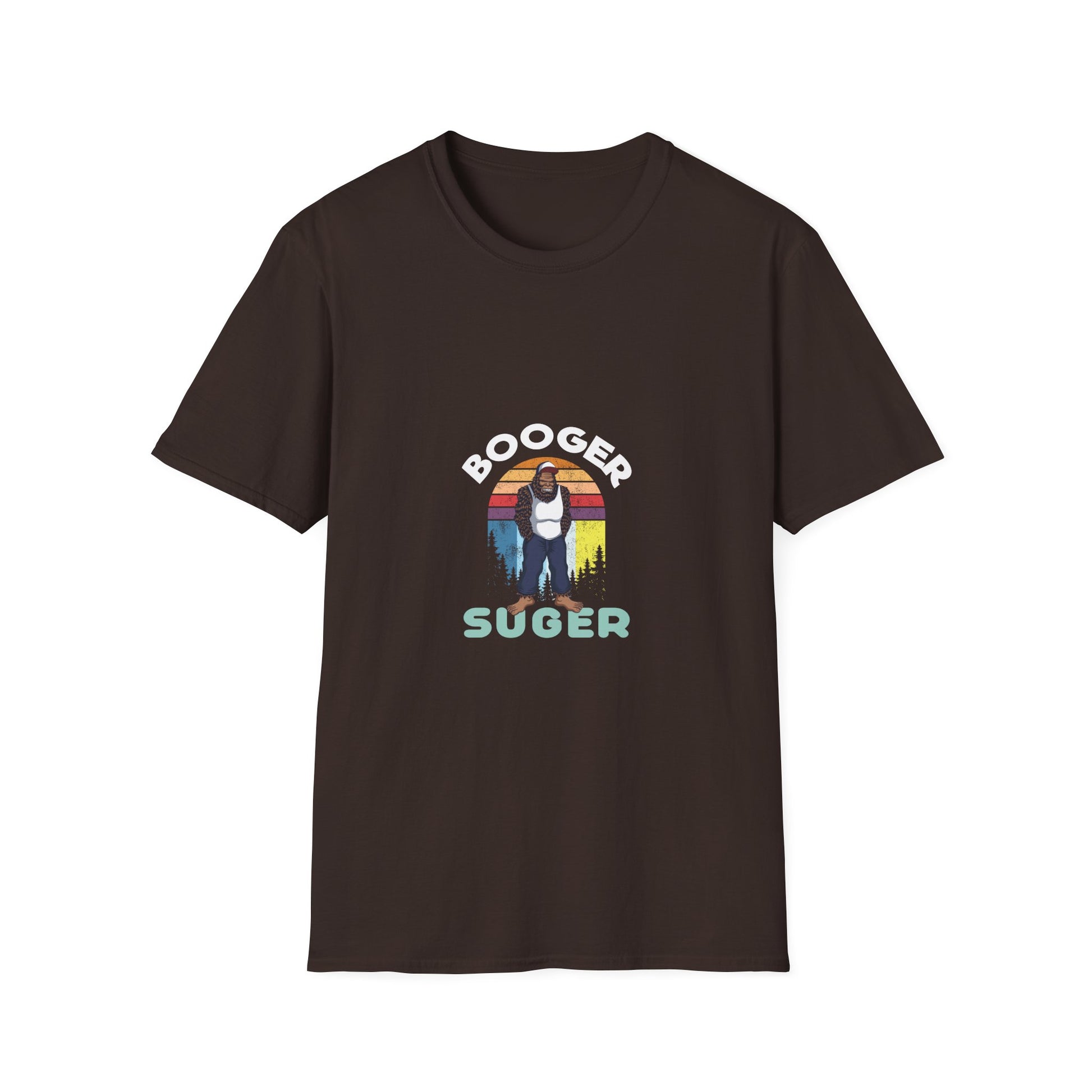 Booger Suger Retro Bigfoot T-Shirt — Funny Sasquatch Graphic Tee