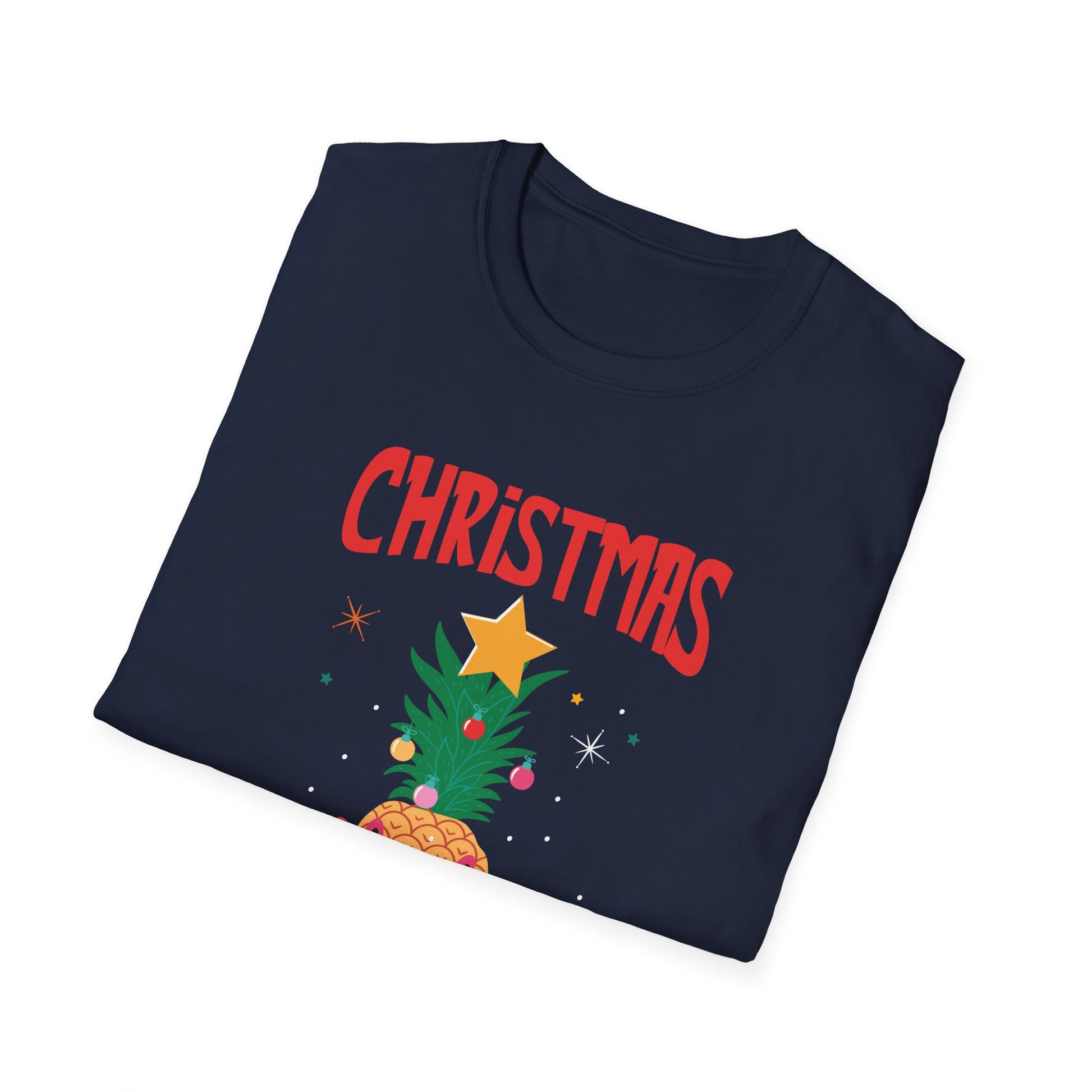 Christmas in July T-Shirt — Pineapple Santa Tree Graphic Tee