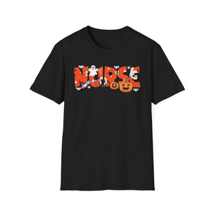 Nurse Halloween T-Shirt — Cute Ghosts & Pumpkin Medical Tee