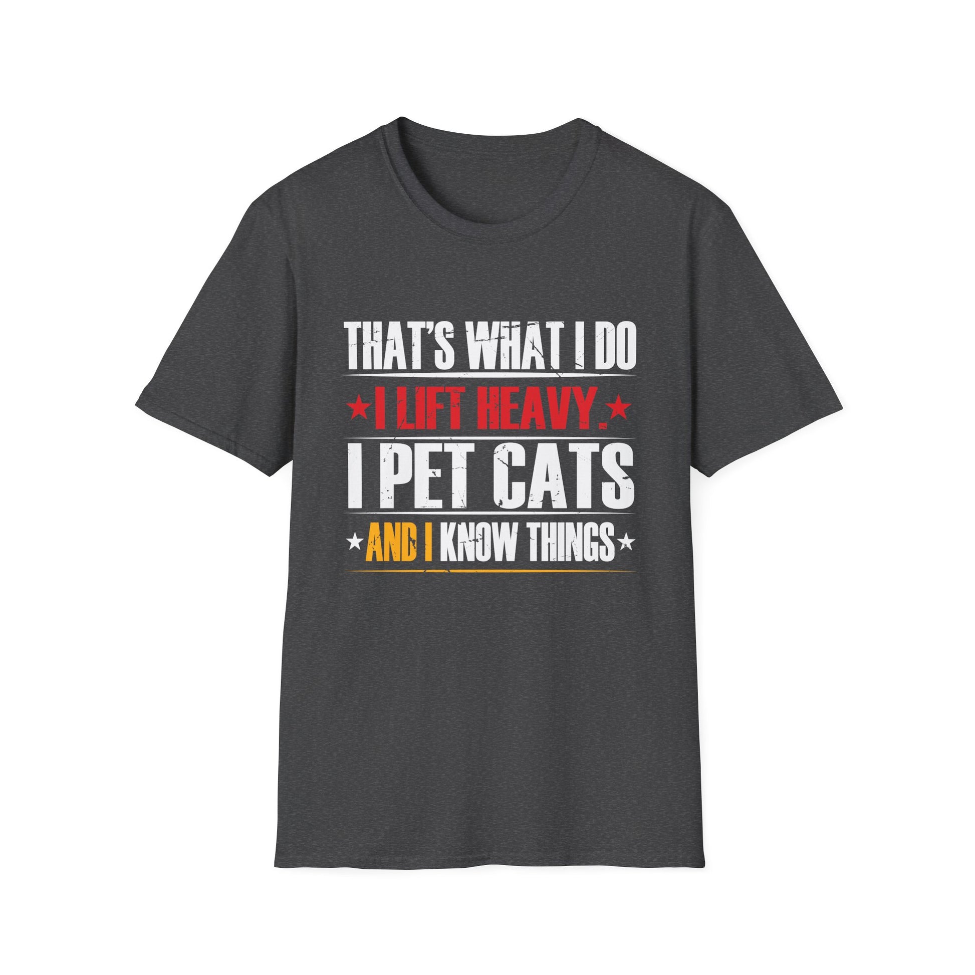 Funny Gym Workout Weightlifting Cat Animal Powerlifting Unisex T-Shirt