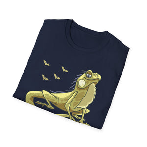 Iguana Graphic T-Shirt — Yellow Lizard Illustration Tee
