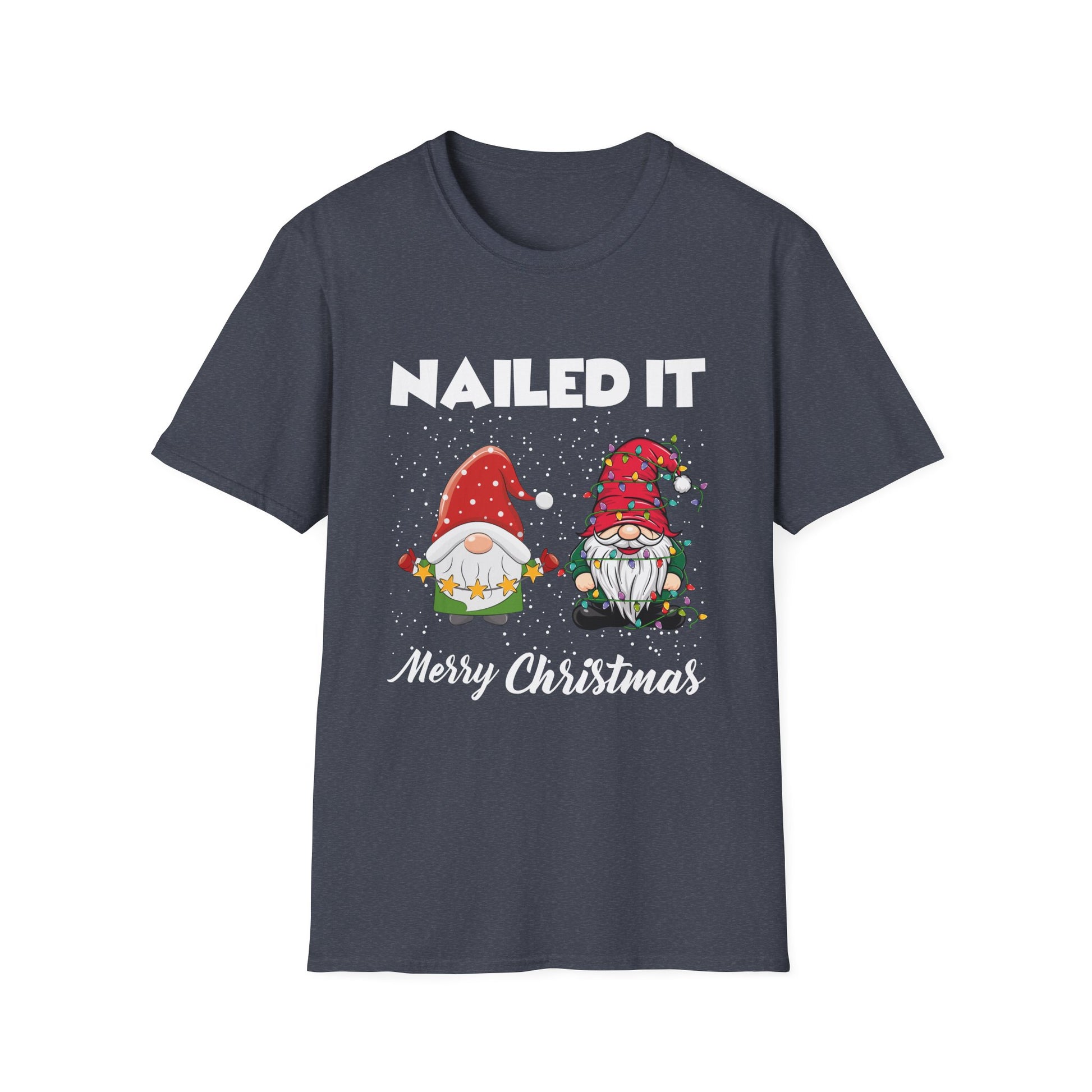 Christmas Gnomes Tangled Lights Merry Christmas Nailed It Unisex T-Shirt