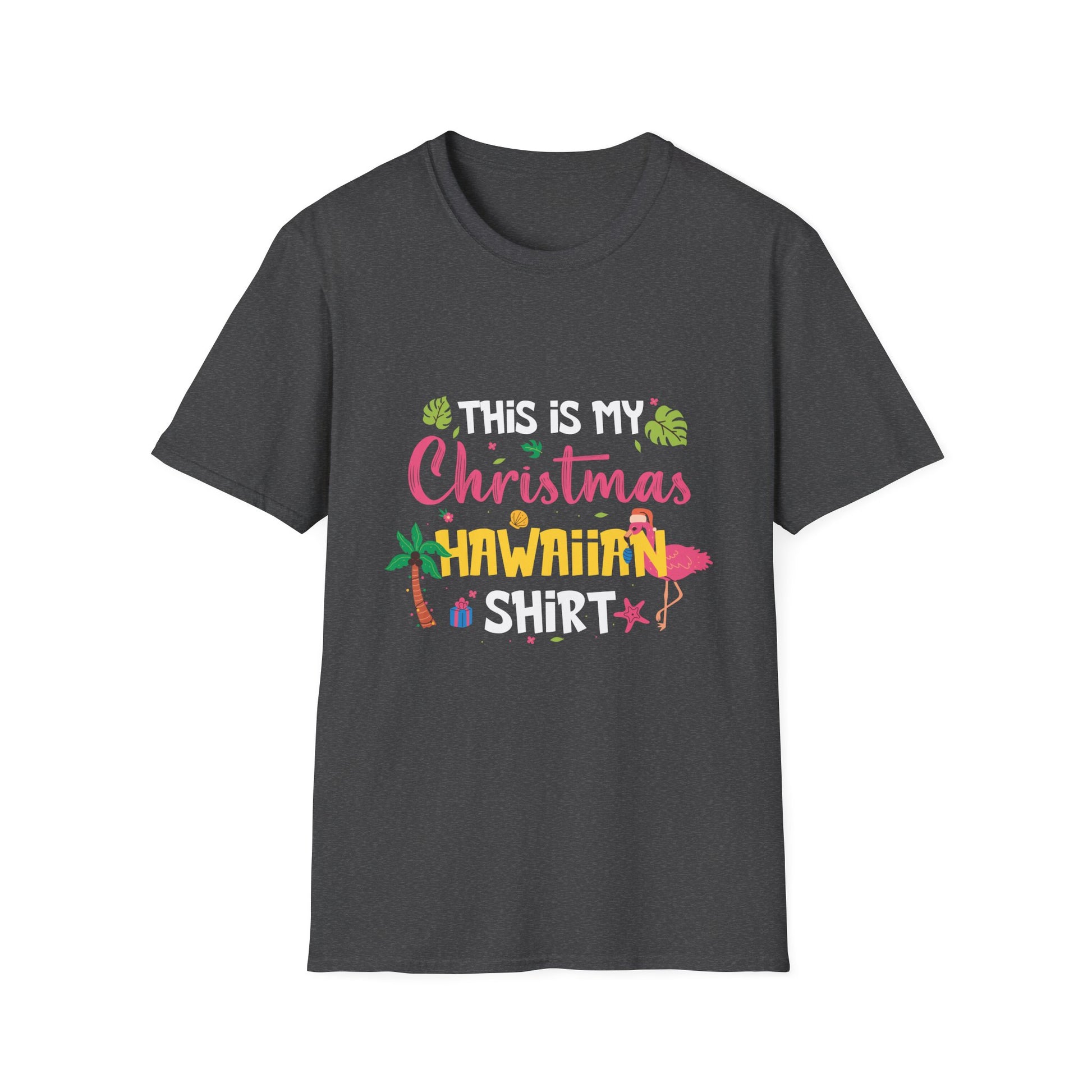 Christmas Hawaiian T‑Shirt — "This Is My Christmas Hawaiian Shirt" Tropical Holiday Tee