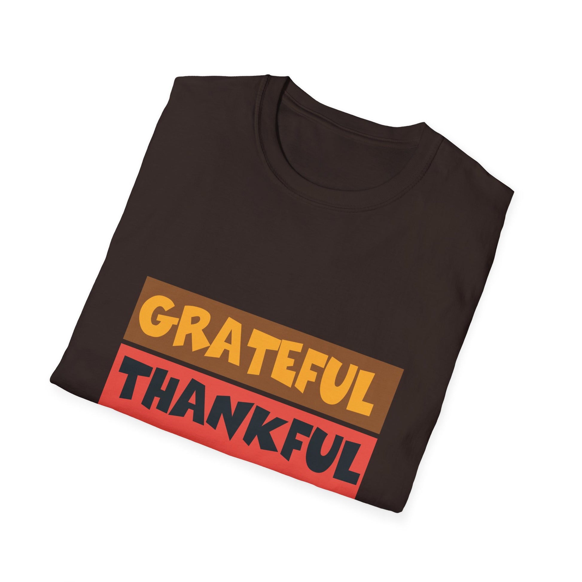 Grateful Thankful Blessed T‑Shirt — Thanksgiving Fall Autumn Gratitude Tee