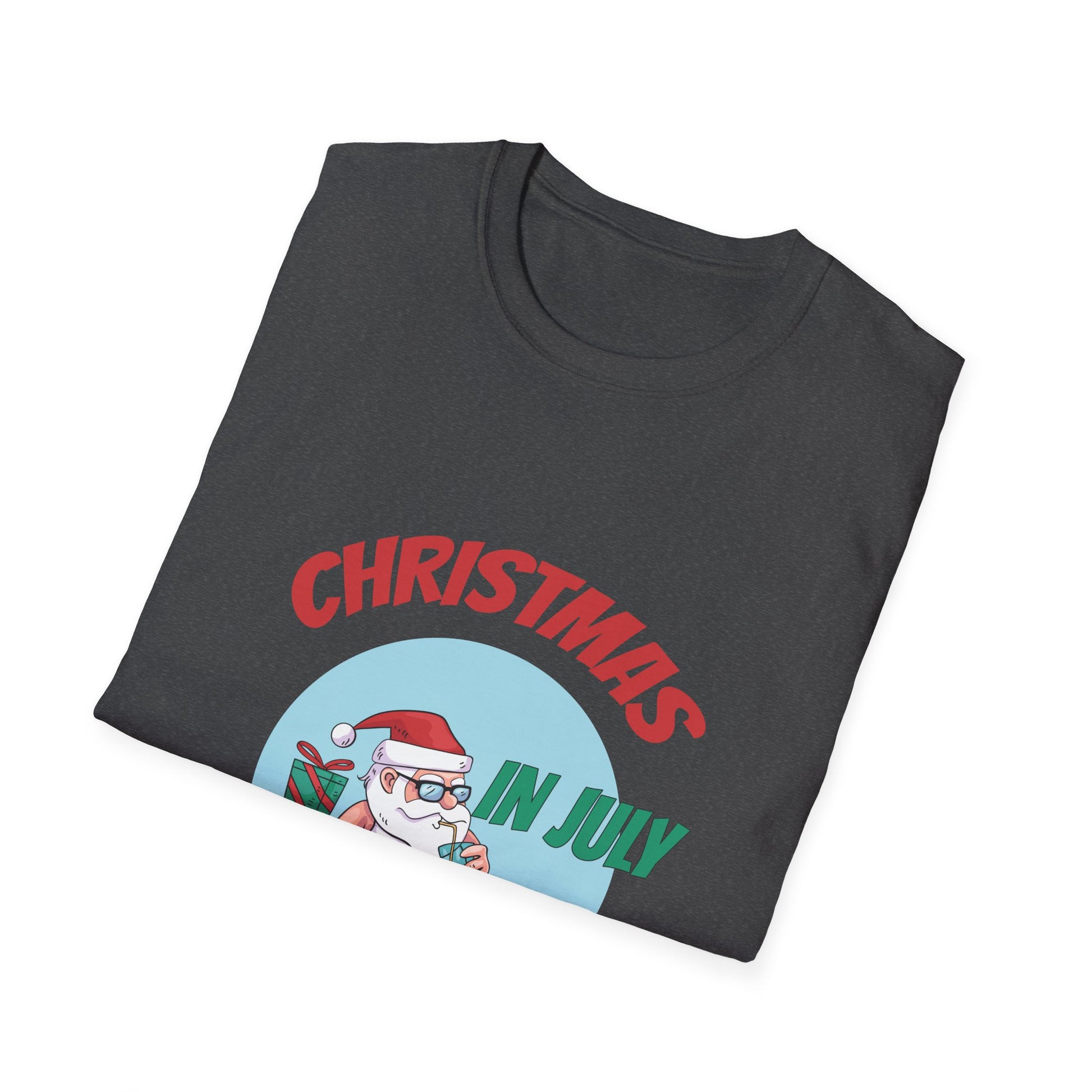 Christmas in July T-Shirt — Santa on Float Beach Summer Holiday Tee