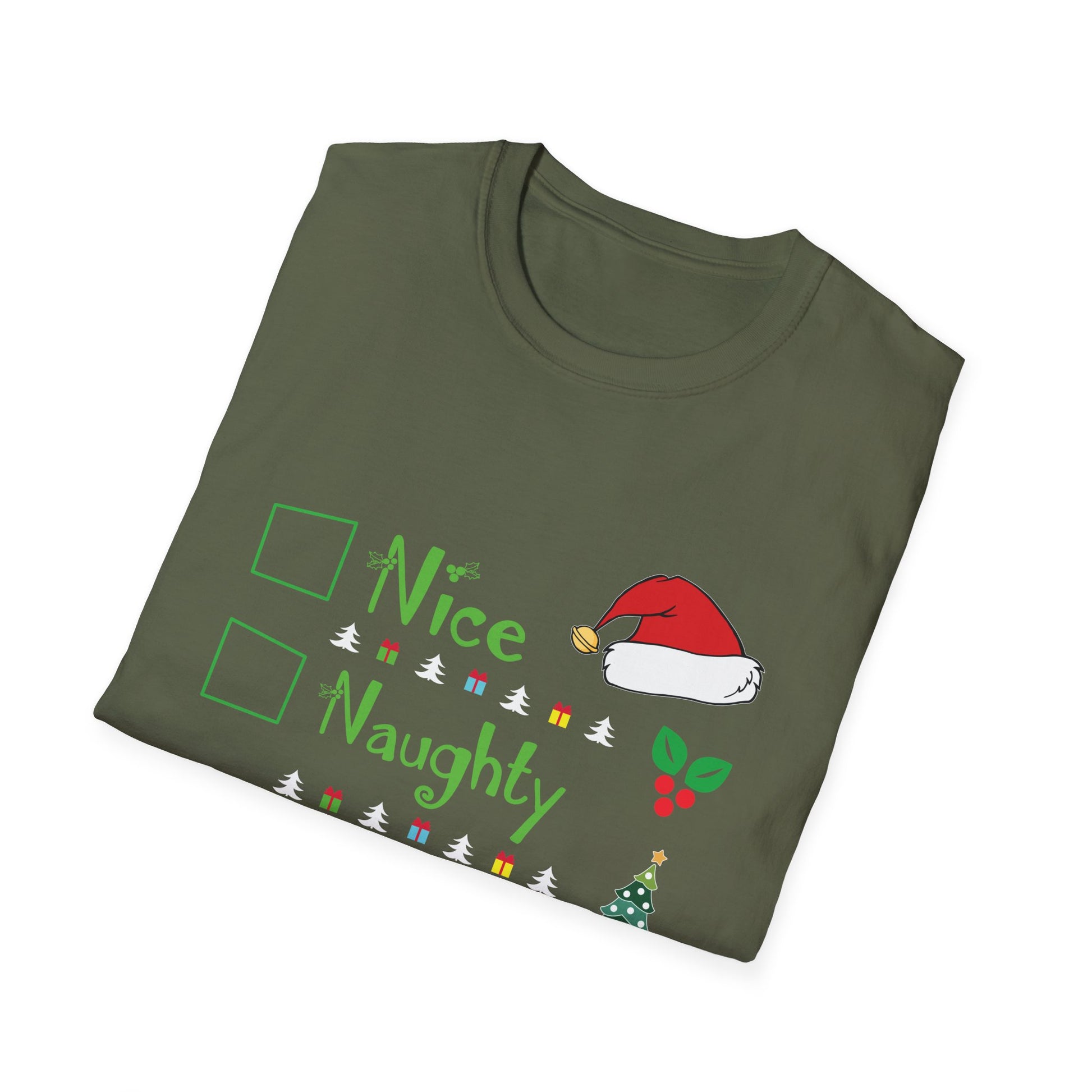 Nice Naughty Puerto Rican Puerto Rico Women Christmas Santa Unisex Softstyle T-Shirt