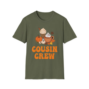 Cousin Crew Fall Tee — Pumpkin Spice Coffee Autumn Graphic T-Shirt
