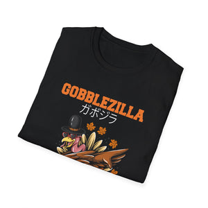 Gobblezilla Turkey T-Shirt — Funny Thanksgiving Graphic Tee  Unisex T-Shirt