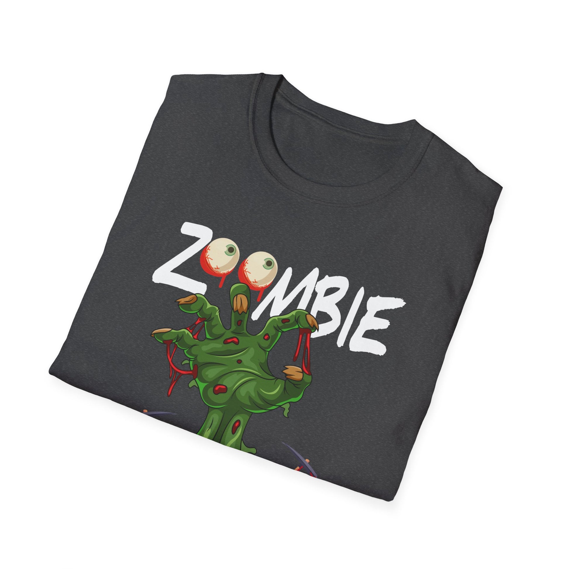 Zombie Hunter T-Shirt – Funny Halloween Graphic Tee with Cartoon Zombie
