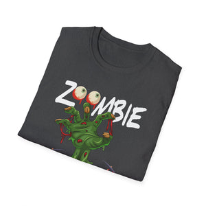 Zombie Hunter T-Shirt – Funny Halloween Graphic Tee with Cartoon Zombie