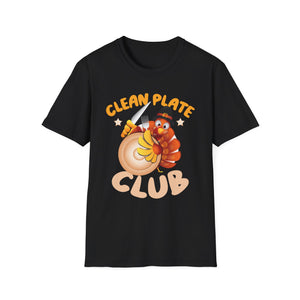 Clean Plate Club Thanksgiving Shirt Funny Thanksgiving Humor  Unisex T-Shirt