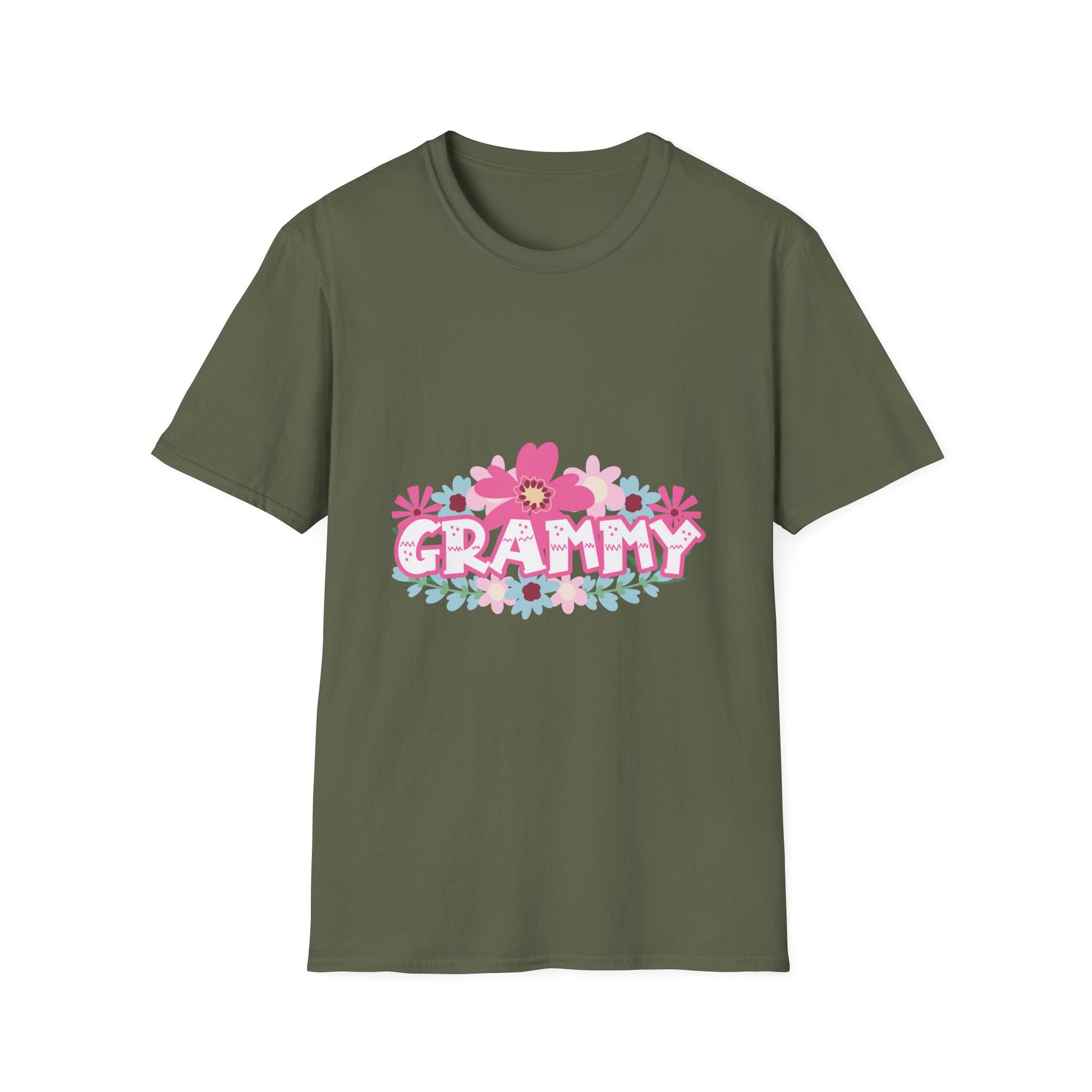 Grammy Floral T-Shirt — "Grammy" Pink Flower Graphic, Mother's Day Gift