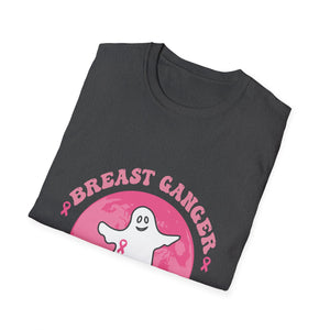Breast Cancer Is Bo Sheet Ghost T-Shirt — Pink Ribbon Awareness Tee
