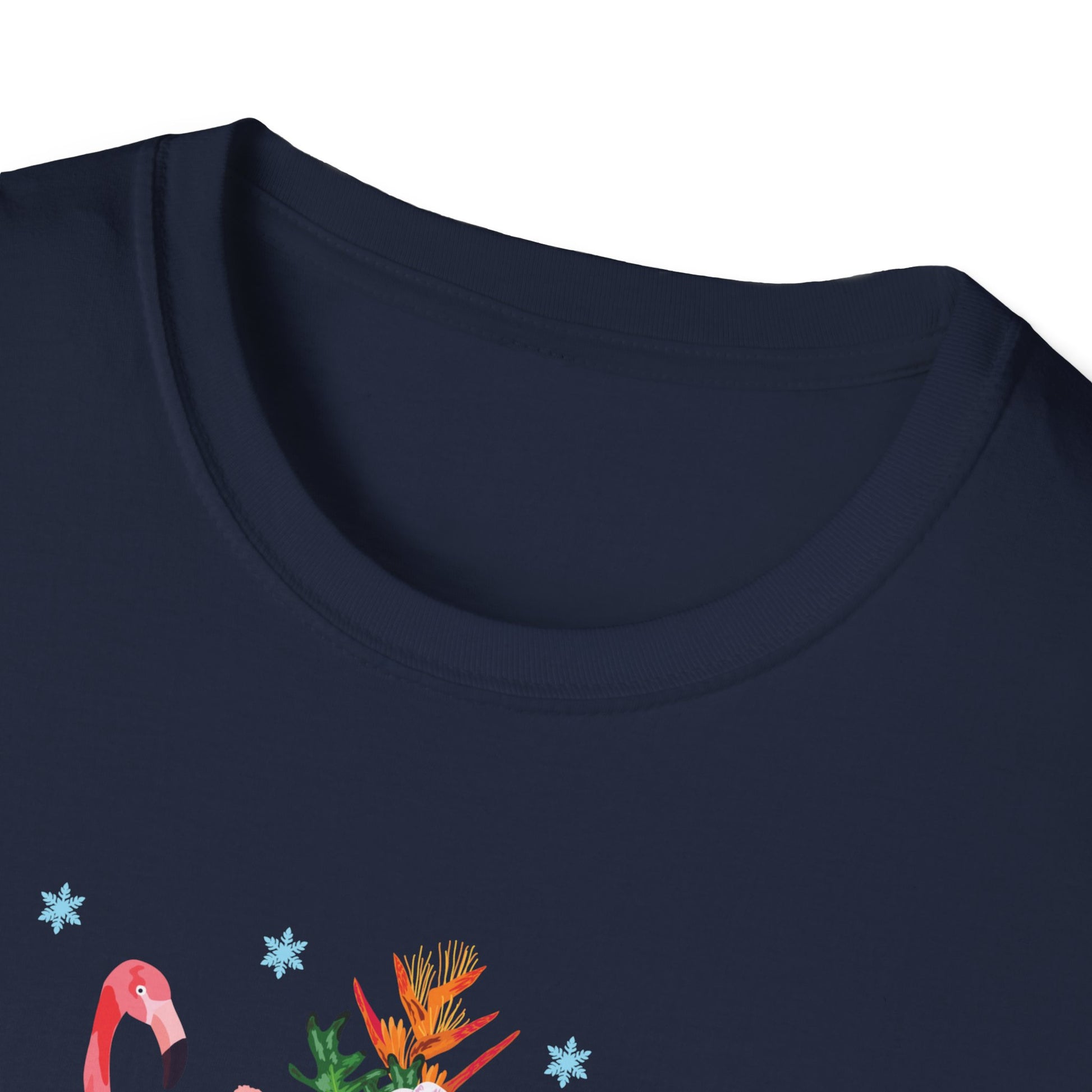 Flamingo Holiday T-Shirt — Festive Flamingos with Christmas Tree