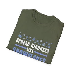Xmas Themed Spread Kindness Like Snowflakes Merry Christmas T-Shirt