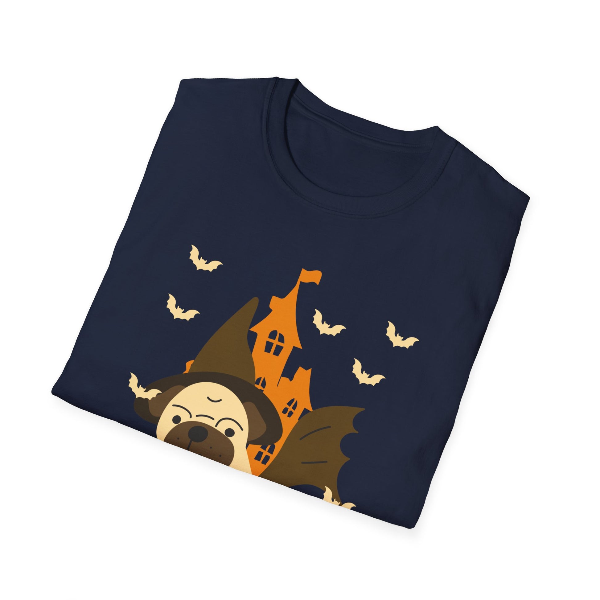 Happy Halloween - Flamingo Lover Witch Hat Pumpkin Halloween Tee Unisex Softstyle T-Shirt