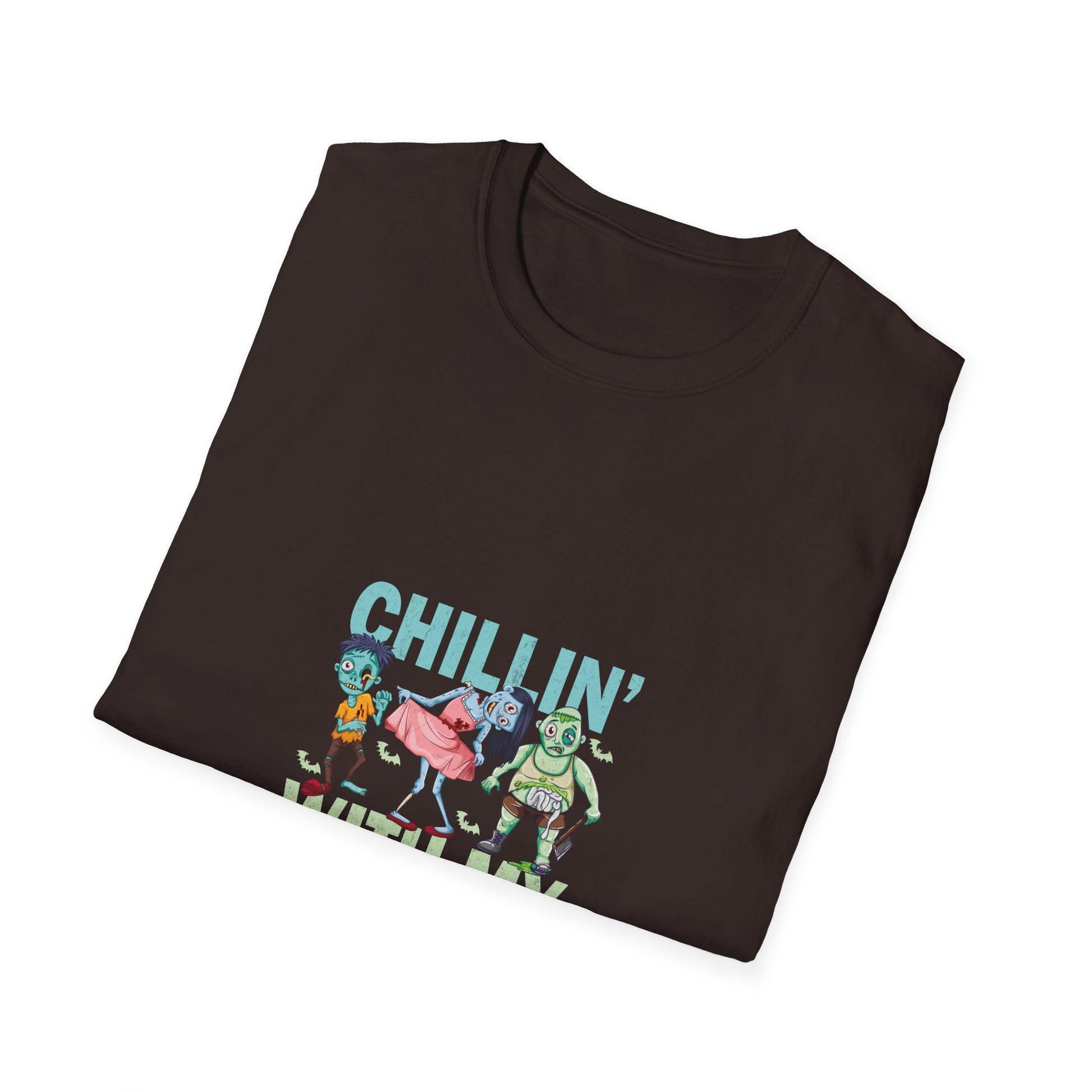 Chilling With My Creeps Halloween- Dancing Ghost Halloween Tee