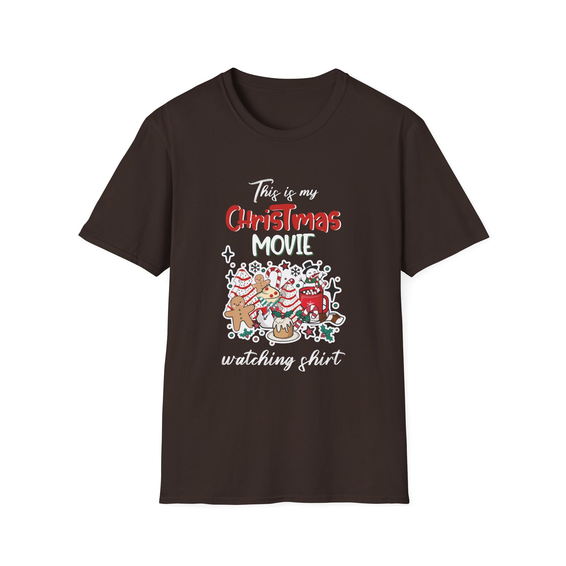 Christmas Movie Watching T-Shirt — Cozy Holiday Pajama Tee
