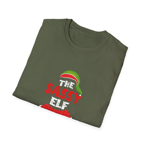 Xmas Family Matching Women Girls Mom The Sassy Elf Christmas Unisex T-Shirt