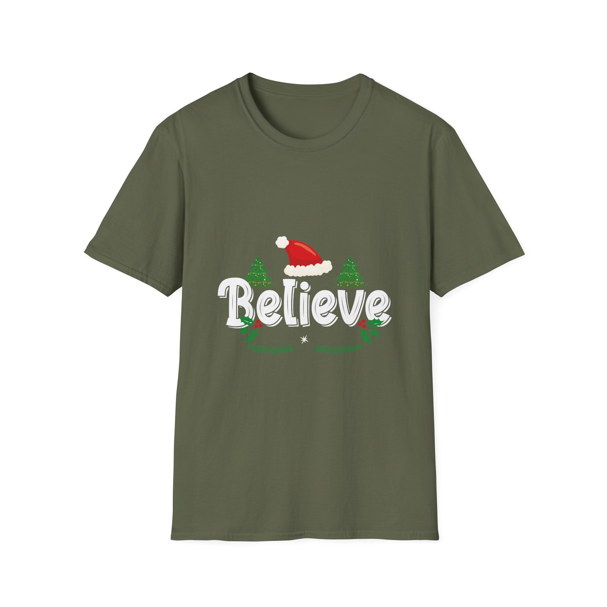 Believe Christmas Shirt Xmas Graphic  Christmas Vacation Unisex T-Shirt