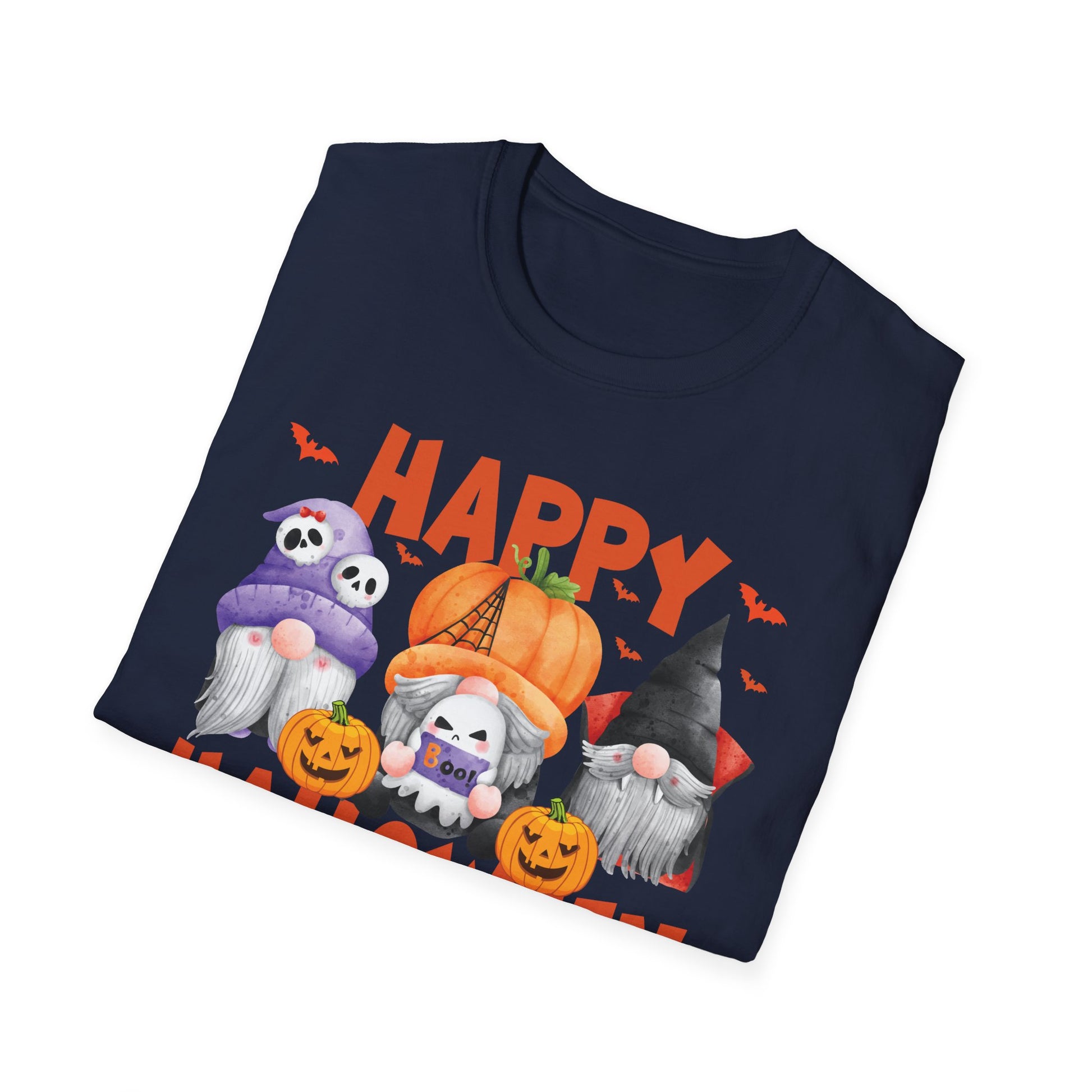 Happy Halloween Puppies T-Shirt — Cute Dogs in Pumpkin & Ghost Costumes