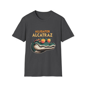 Alligator Alcatraz Graphic T-Shirt — Retro Gator Tee with Sunglasses