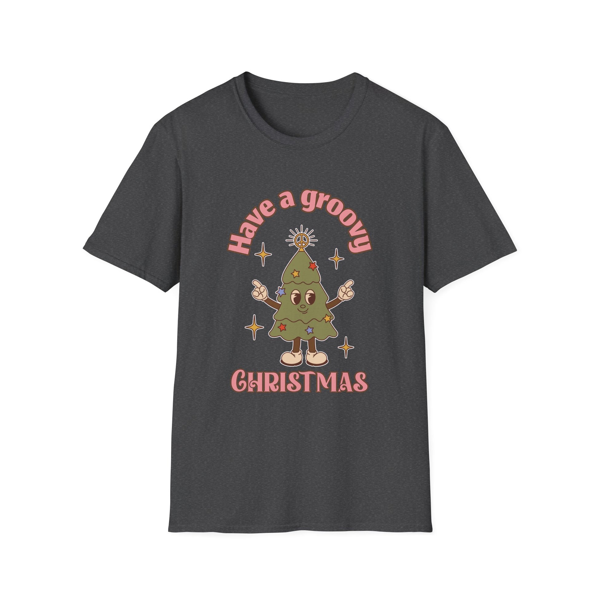 Have a Groovy Christmas T-Shirt — Retro Dancing Christmas Tree Holiday Tee
