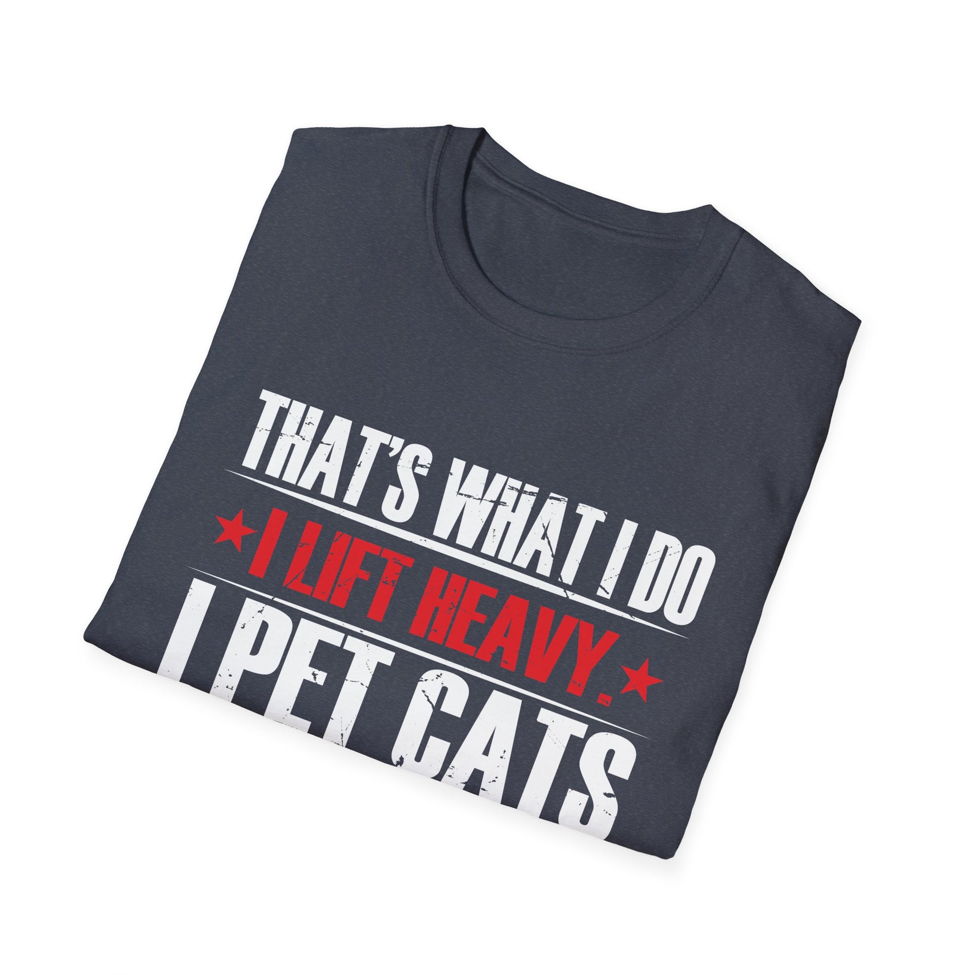 Funny Gym Workout Weightlifting Cat Animal Powerlifting Unisex T-Shirt