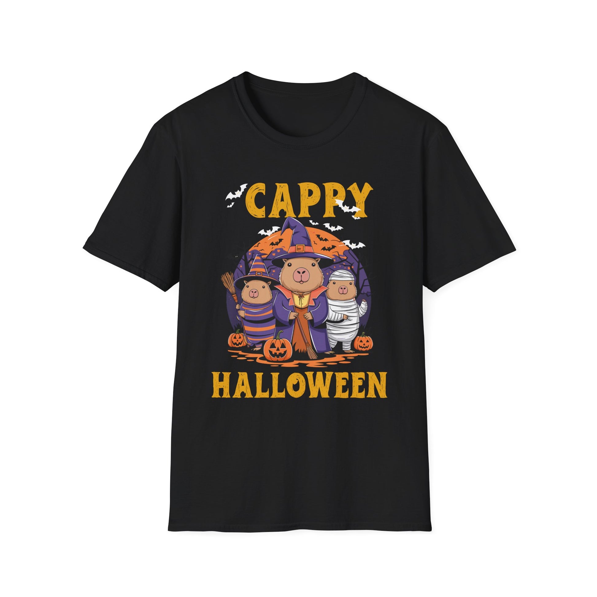 Bear Family Halloween T-Shirt — "Cappy Halloween" Cute Costume Tee