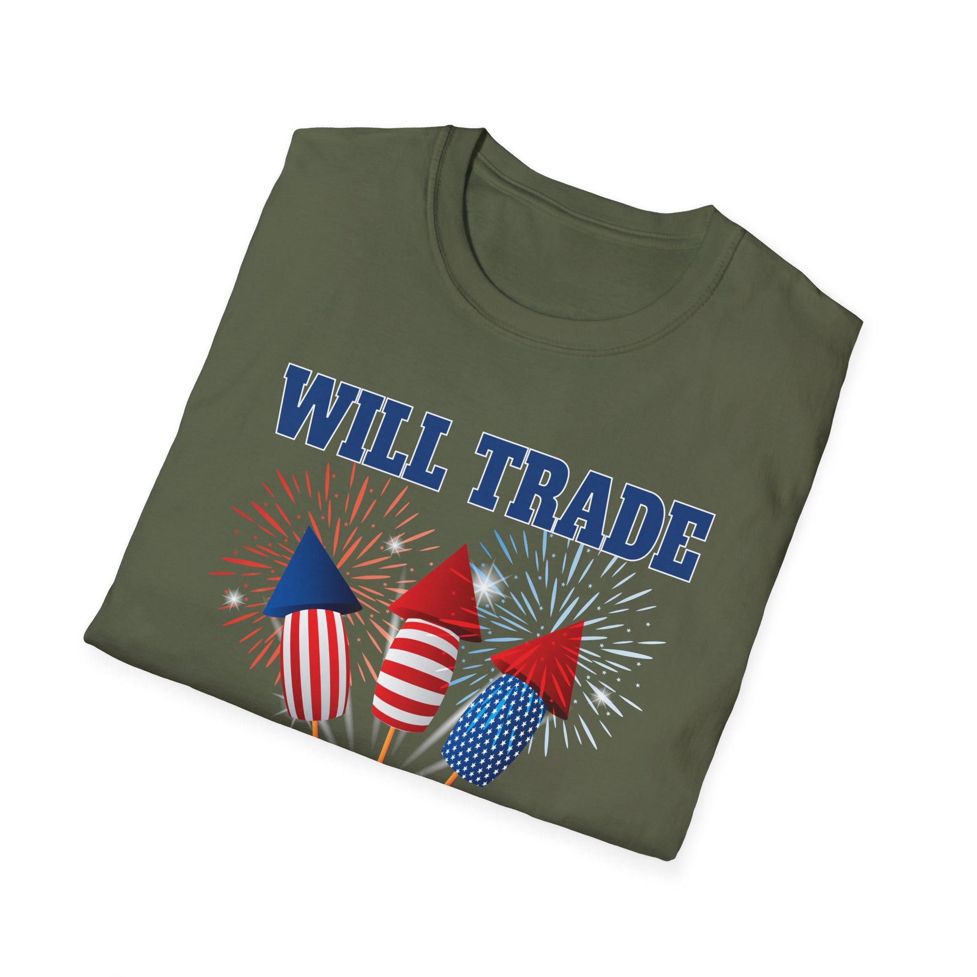 Will Trade Sister For Firecrackers T-Shirt - Patriotic 4th of July Tee