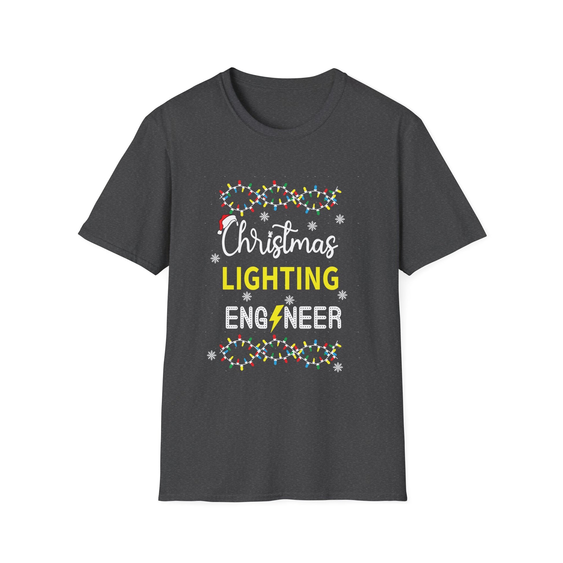 Christmas Lighting Engineer T-Shirt — Funny Holiday Lights Tee for Electricians