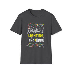 Christmas Lighting Engineer T-Shirt — Funny Holiday Lights Tee for Electricians