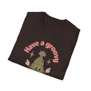 Have a Groovy Christmas T-Shirt — Retro Dancing Christmas Tree Holiday Tee