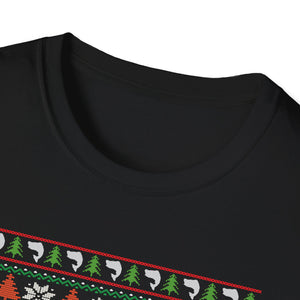 Shark Christmas Santa Hat Ugly Christmas Sweater Unisex Softstyle T-Shirt