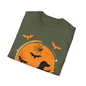 Dachshund Halloween T-Shirt — Dachshund Silhouette with Bats & Moon