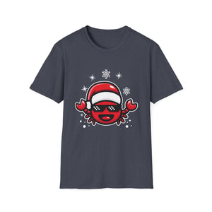Christmas Crab Santa Hat Ugly Christmas Sweater Unisex T-Shirt