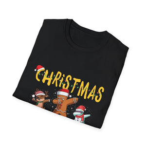 Christmas Vibes T-Shirt — Dabbing Gingerbread & Snowman Holiday Tee