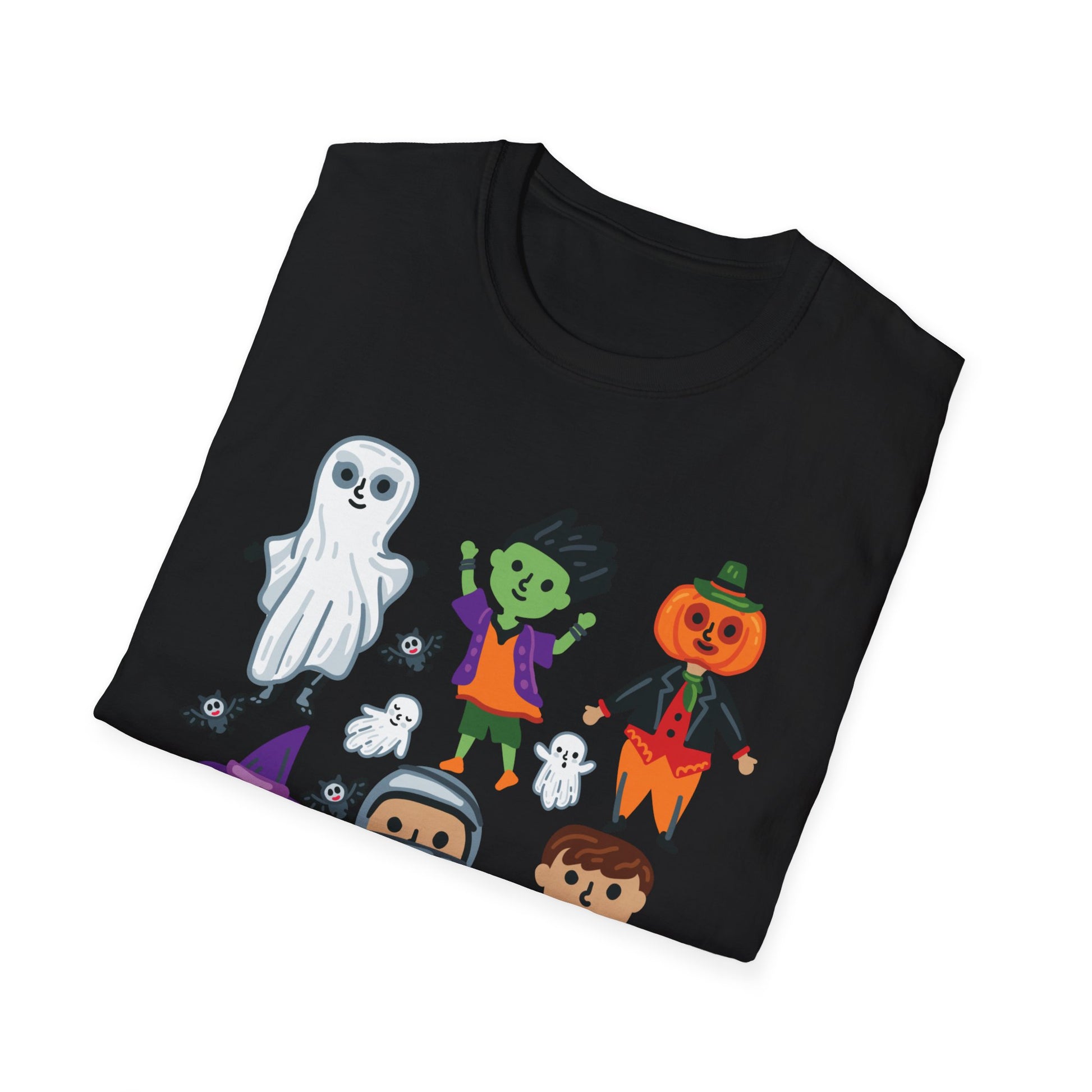 Kids Halloween Costume Characters T-Shirt — Cute Ghost, Witch, Vampire, Mummy & Pumpkin Design