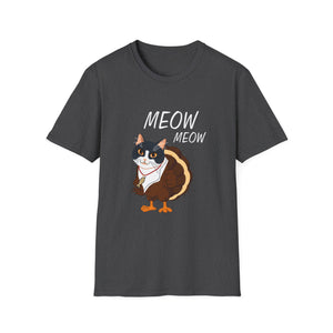 Meow Meow Cat Graphic T-Shirt — Cute Cartoon Cat Tee for Cat Lovers