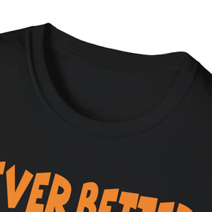 Never Better Halloween T-Shirt — Pumpkin Skeleton Coffin Graphic Tee