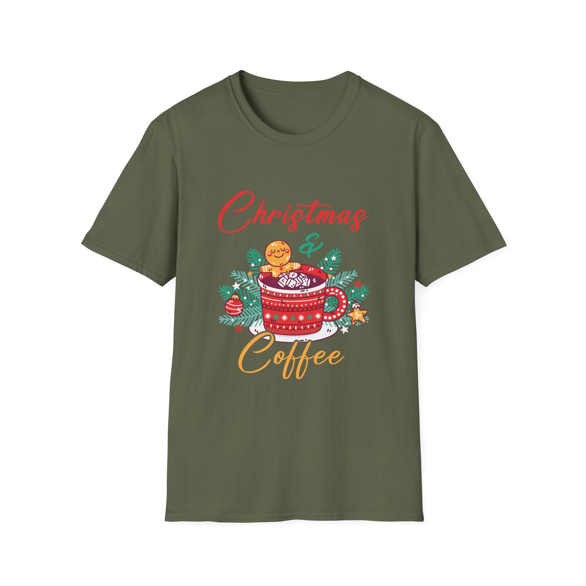 Christmas And Coffee Gingerbread Christmas Unisex T-Shirt